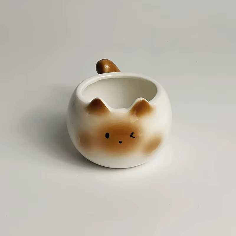Underglazed Ceramic Siamese Cat Mugs
