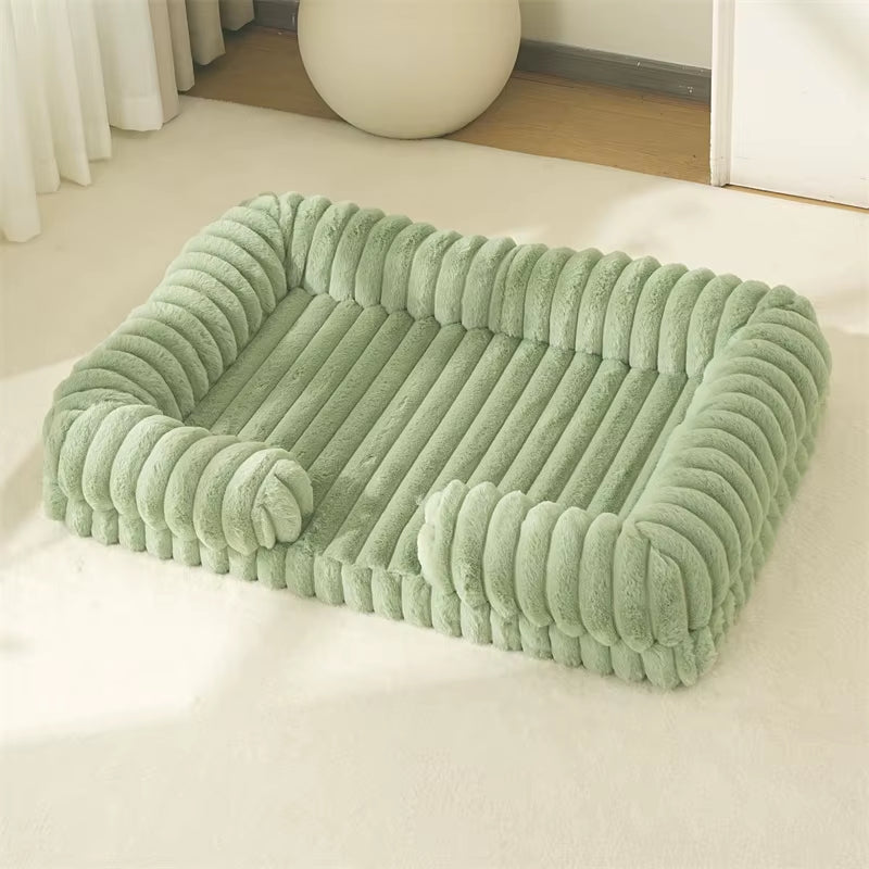 S M L XL XXL Calming Dog Bed Orthopedic Memory Foam Sofa Couch Waterproof Removable Cover Plush Mat for Small Medium Large Dogs