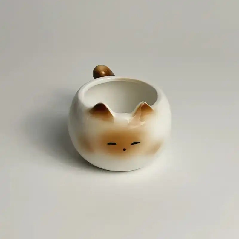 Ceramic Mug Cute Cat Shaped Underglaze Colored Cartoon Siamese Cat Coffee Cups Home Breakfast Milk Coffee Mug Birthday Gift Cup