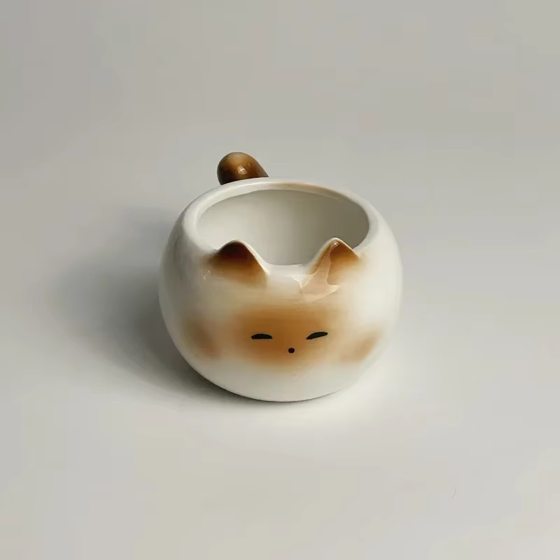 Underglazed Ceramic Siamese Cat Mugs