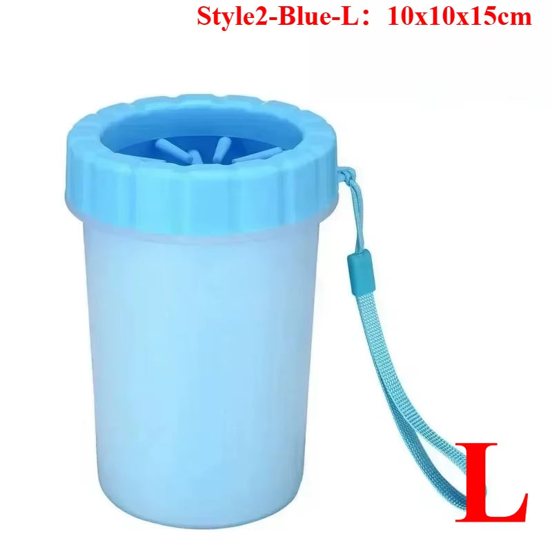Dog Foot Cup Paw Washer Cleaner Dog Cat Foot Cleaning Brush Soft Silicone Dog Paw Cleaning Dog Paw Cleaning Bucket Accessories
