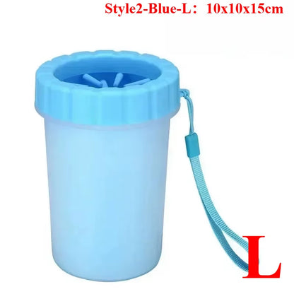 Dog Foot Cup Paw Washer Cleaner Dog Cat Foot Cleaning Brush Soft Silicone Dog Paw Cleaning Dog Paw Cleaning Bucket Accessories