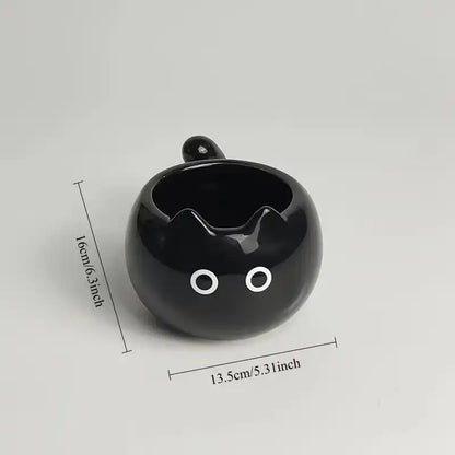 Ceramic Mug Cute Cat Shaped Underglaze Colored Cartoon Siamese Cat Coffee Cups Home Breakfast Milk Coffee Mug Birthday Gift Cup