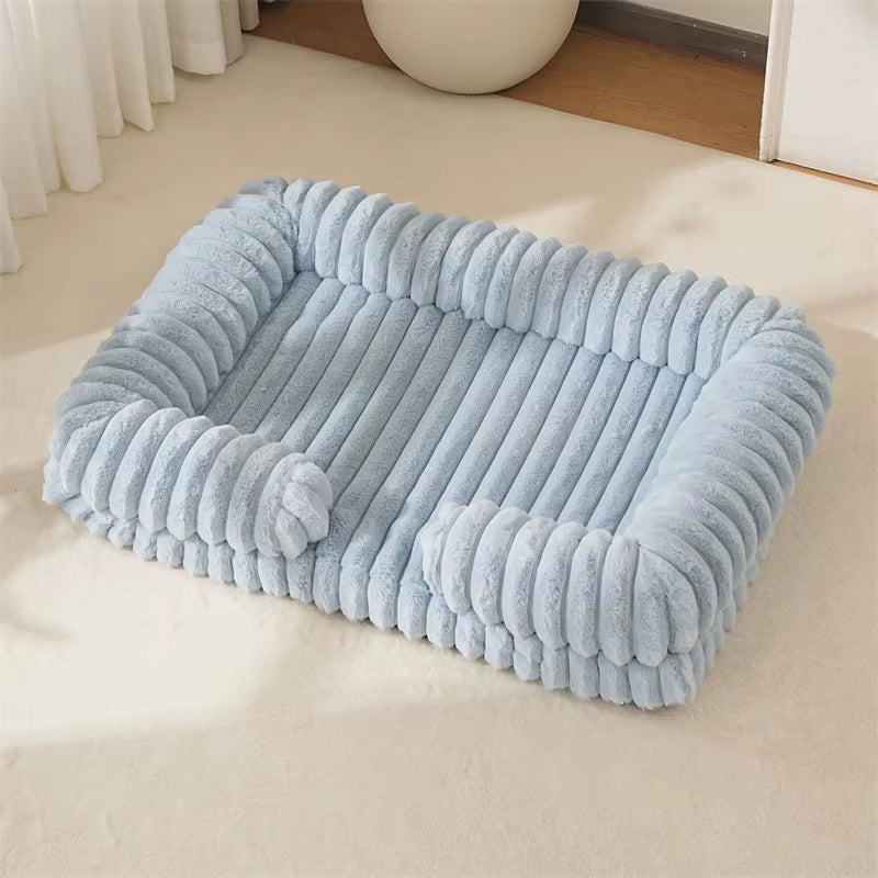 S M L XL XXL Calming Dog Bed Orthopedic Memory Foam Sofa Couch Waterproof Removable Cover Plush Mat for Small Medium Large Dogs
