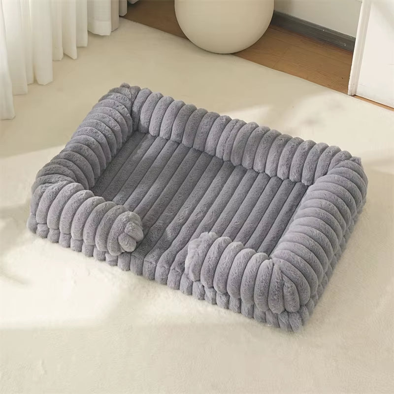 S M L XL XXL Calming Dog Bed Orthopedic Memory Foam Sofa Couch Waterproof Removable Cover Plush Mat for Small Medium Large Dogs