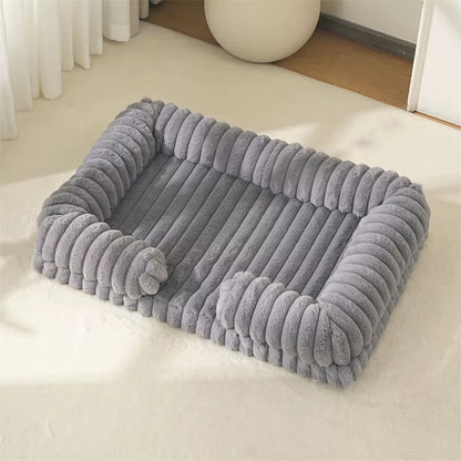 S M L XL XXL Calming Dog Bed Orthopedic Memory Foam Sofa Couch Waterproof Removable Cover Plush Mat for Small Medium Large Dogs
