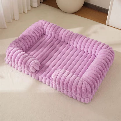 S M L XL XXL Calming Dog Bed Orthopedic Memory Foam Sofa Couch Waterproof Removable Cover Plush Mat for Small Medium Large Dogs