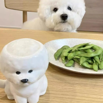 Cute Creative Small Dog Ceramic Mugs Office Coffee Cups Birthday Gifts Couples Cups Home Daily Use 400Ml-450Ml Capacity