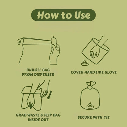 30-1200PCS Rolls Biodegradable Poop Dog Bags - Thickened Dog Waste Bags for On-The-Go Outdoor Cleanup & Environmentally Friendly