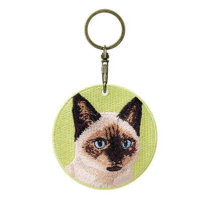 Cute Cartoon Cat Keychain Double-Sided Embroidered - Garfield British Shorthair Pendant Pet Bag Accessories Gift for Men Women