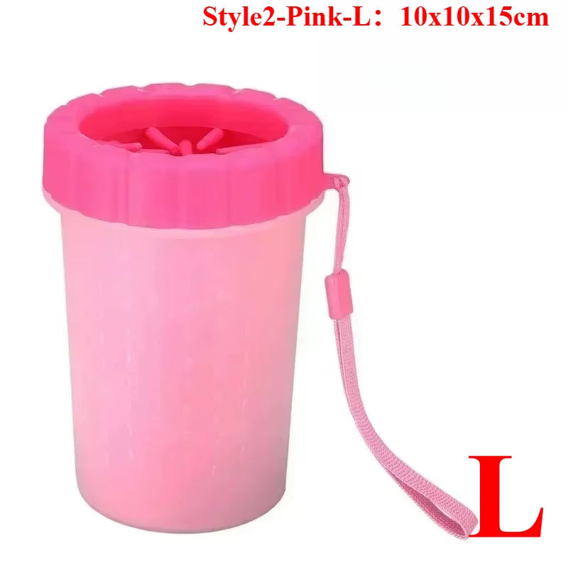 Dog Foot Cup Paw Washer Cleaner Dog Cat Foot Cleaning Brush Soft Silicone Dog Paw Cleaning Dog Paw Cleaning Bucket Accessories
