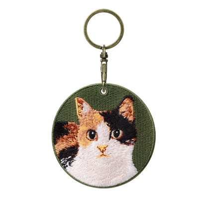 Cute Cartoon Cat Keychain Double-Sided Embroidered - Garfield British Shorthair Pendant Pet Bag Accessories Gift for Men Women